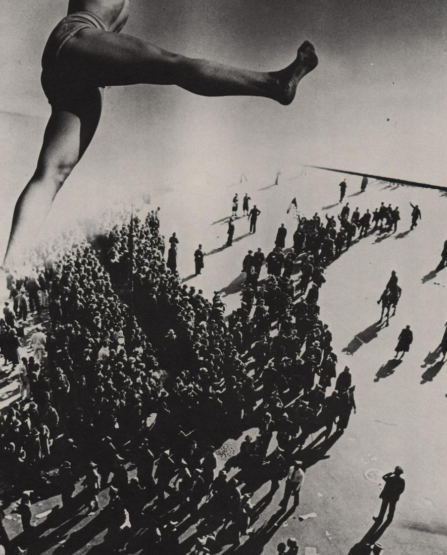 BARBARA MORGAN - Protest , NYC, 1940-70s, photomontage: Artist: BARBARA MORGAN Print Title: Protest , NYC, 1940-70s, photomontage Printing Date: 1970’s Medium: Photo-lithograph Printed in: the US Image Size: 9 x 7” Reserve: $25.00 Shipping: Domestic: F