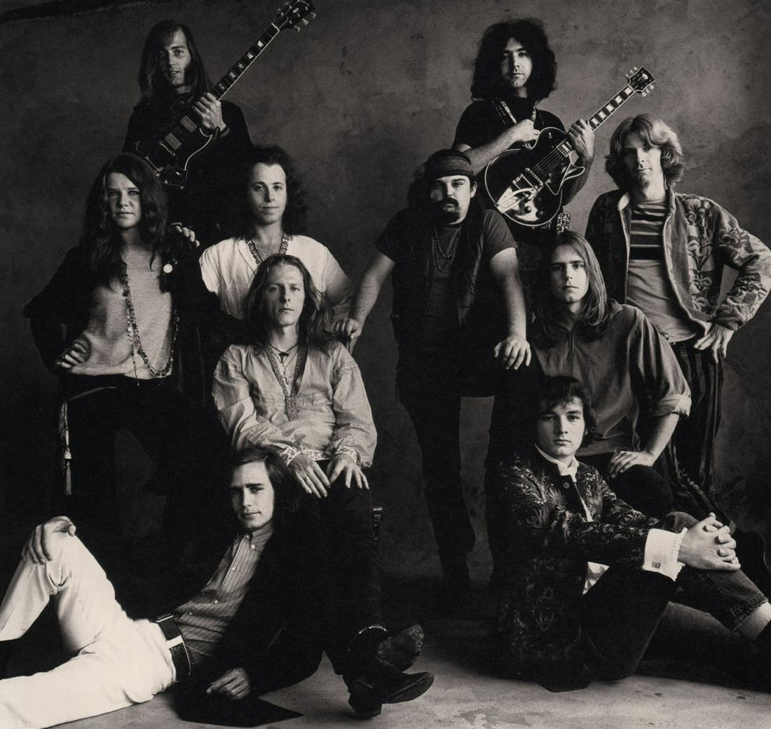 IRVING PENN - Rock Groups Big Brother, and Grateful: Artist: IRVING PENN Print Title: Rock Groups Big Brother, and Grateful Dead, SF, 1967 Medium: Quad-tone Photoengraving Printed 1990’s in the US Image size (inches) approx. 8 x 8” Irving Penn was a