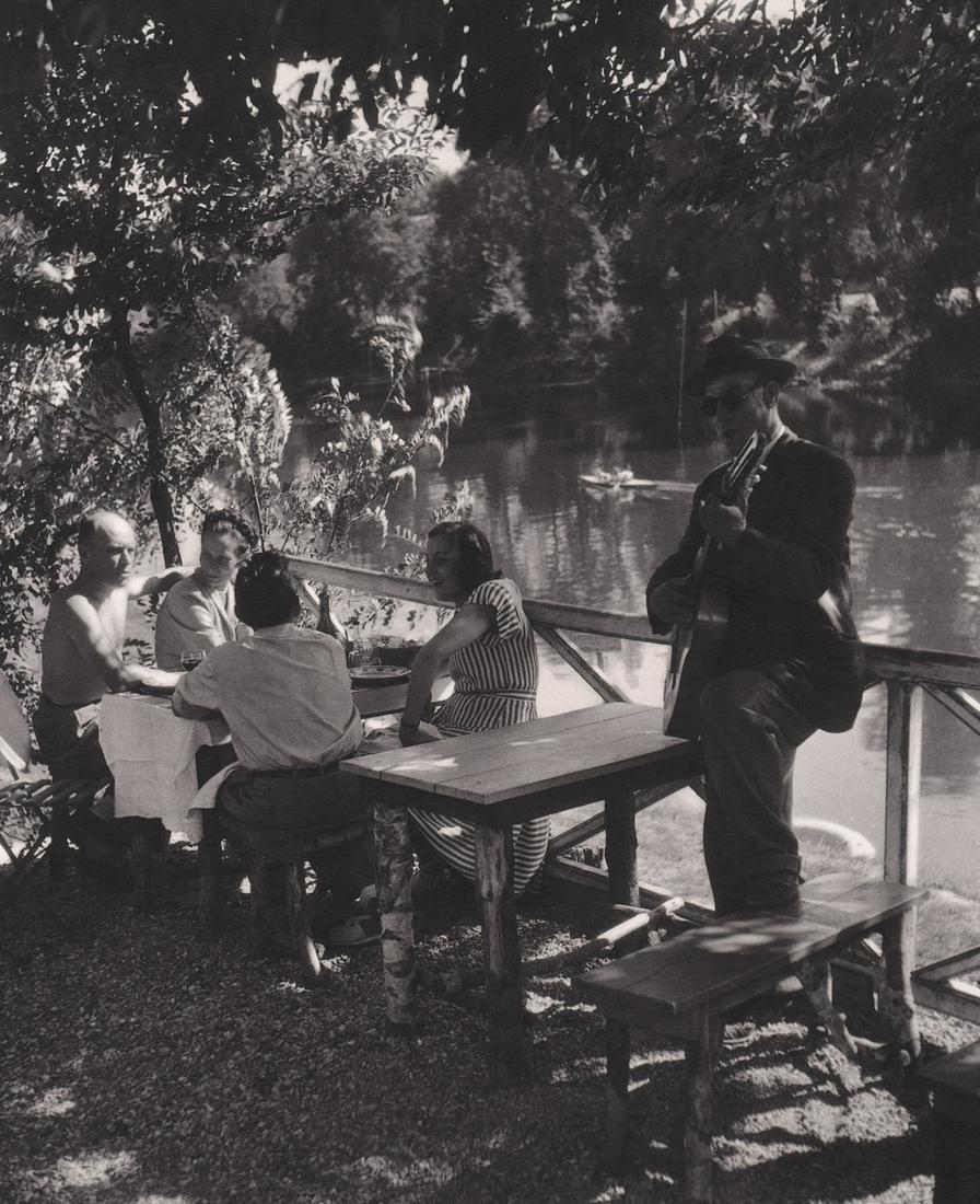 WILLY RONIS - Pleasure Gardens in Champigny, spring,: Artist: WILLY RONIS Print Title: Pleasure Gardens in Champigny, spring, 1947 Printing Date: 1980’s Medium: Photo-lithograph Printed in: France Image Size: approx. 9 x 8” Willy Ronis (French, 1910