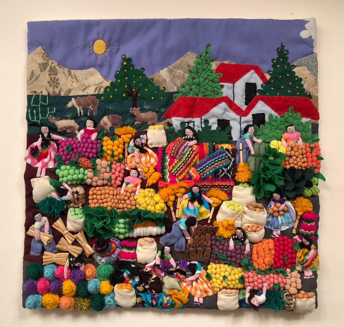 Folk art fabric collage from peru (1 of 1)