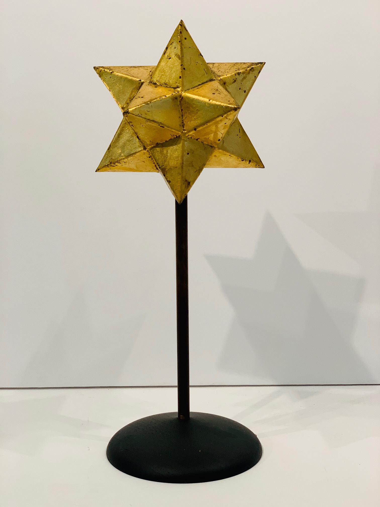 Early 20th c multi-faceted Star on modern base (1 of 4)
