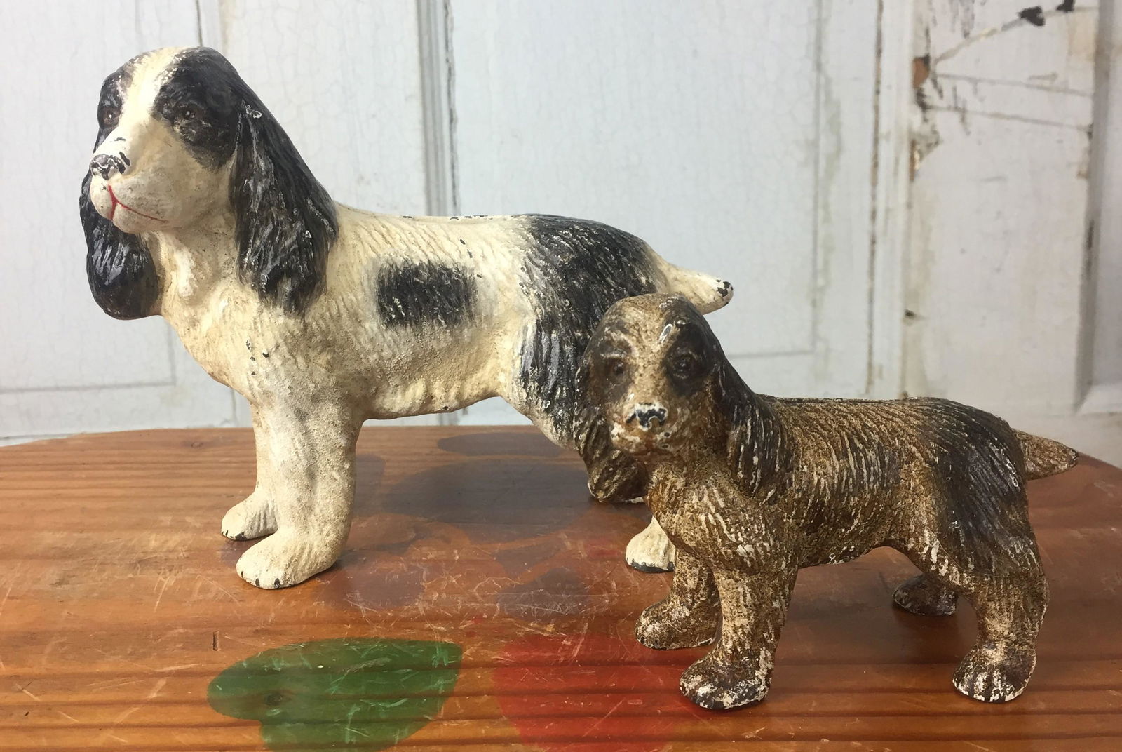 2 Vintage Cast Iron Cocker Spaniel Dog Coin Banks (1 of 9)