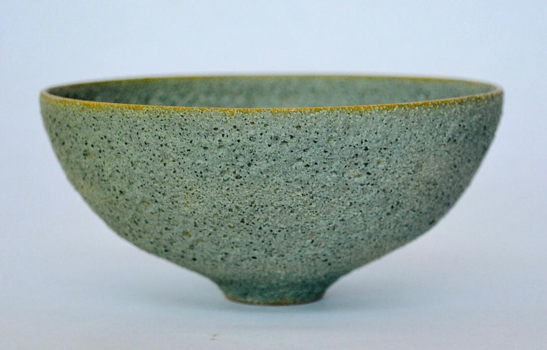 Gertrude and Otto Natzler Bowl with Volcanic Glaze: Fabulous bowl by the master potters Otto and Gertrude Natzler. The Natzlers met in Vienna in 1933, and emigrated to the U.S. in 1938. They worked as a husband and wife team up until Gertrude's passing
