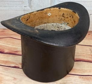 Rare 1890-1900 Cast Iron Top Hat Spittoon Tobacciana (1 of 6)
