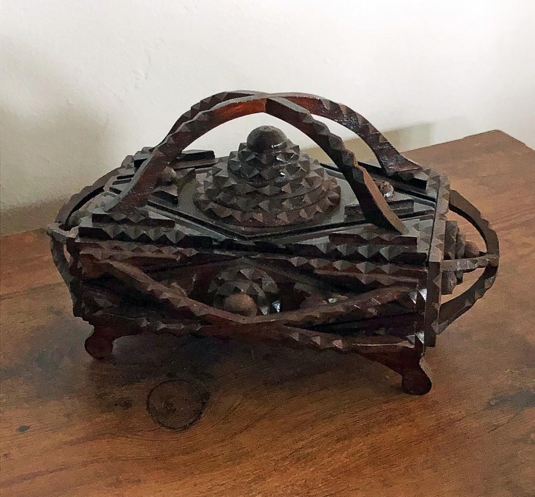 Tramp Art Box by Herman Metz Circa 1918 (1 of 5)