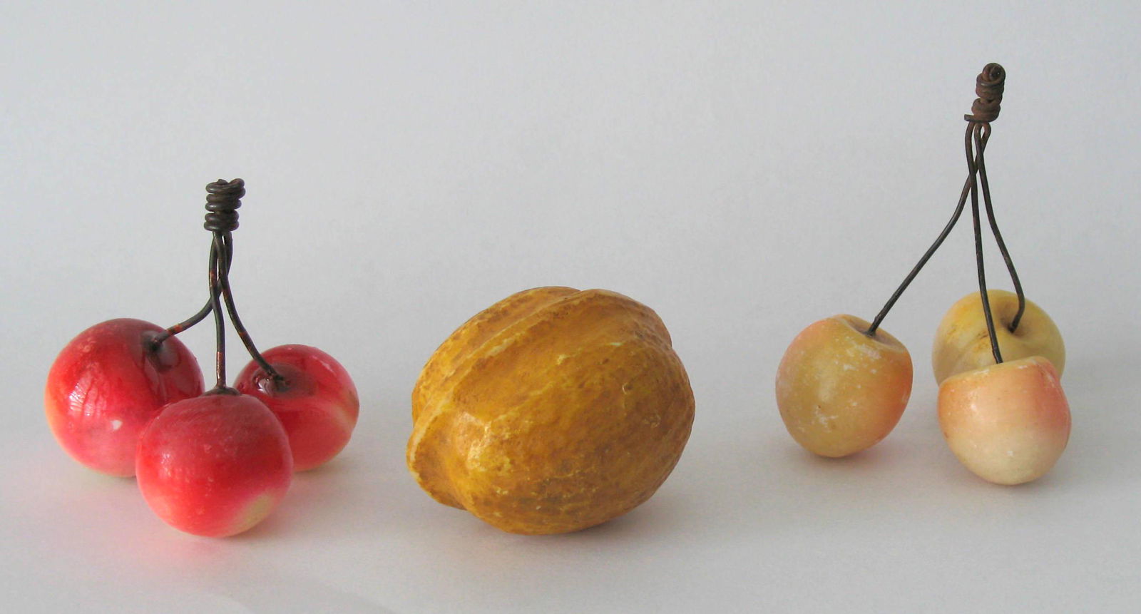 Vintage stone cherries and a walnut. (1 of 1)