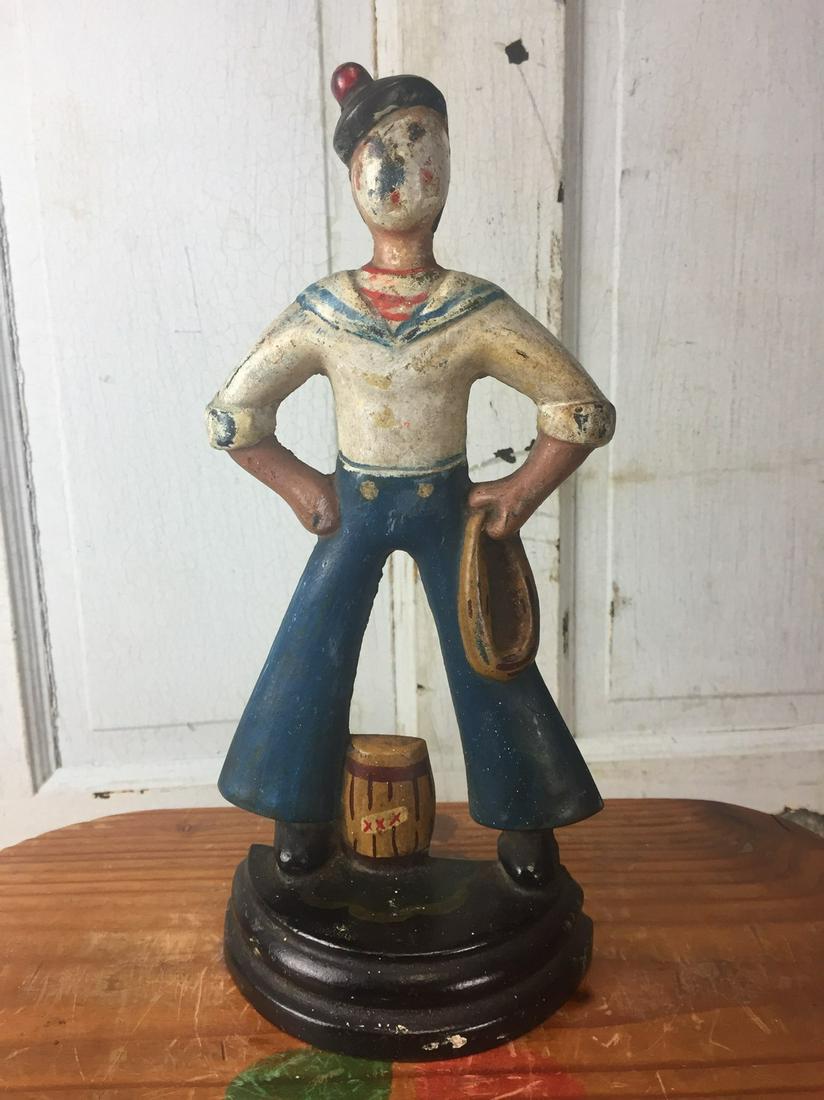 Rare Antique Littco Sailor Cast Iron Doorstop Original (1 of 4)