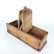 Pine box w/ two compartments and hand carved lids - 2