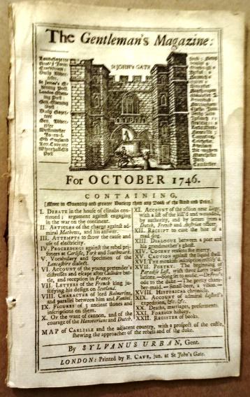 1746 Gentleman's Magazine Scot Rebellion (1 of 2)