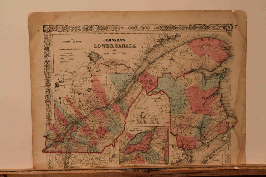 1858 Map of Lower Canada and New Brunswick (1 of 3)