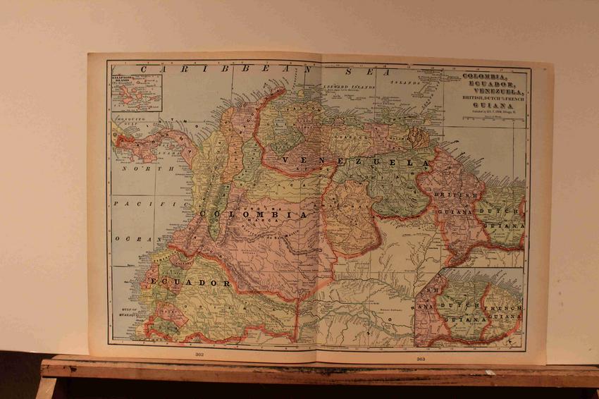 1886 Map of Colombia, Ecuador and Venezuela (1 of 3)