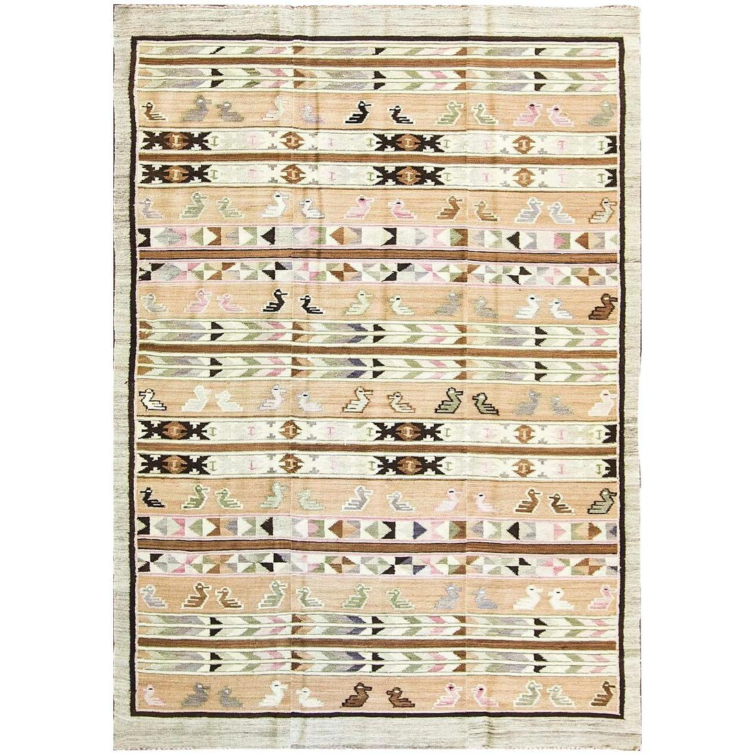 Antique Peruvian/Navajo Flat weave , 4'11" x 6'10" (1 of 9)