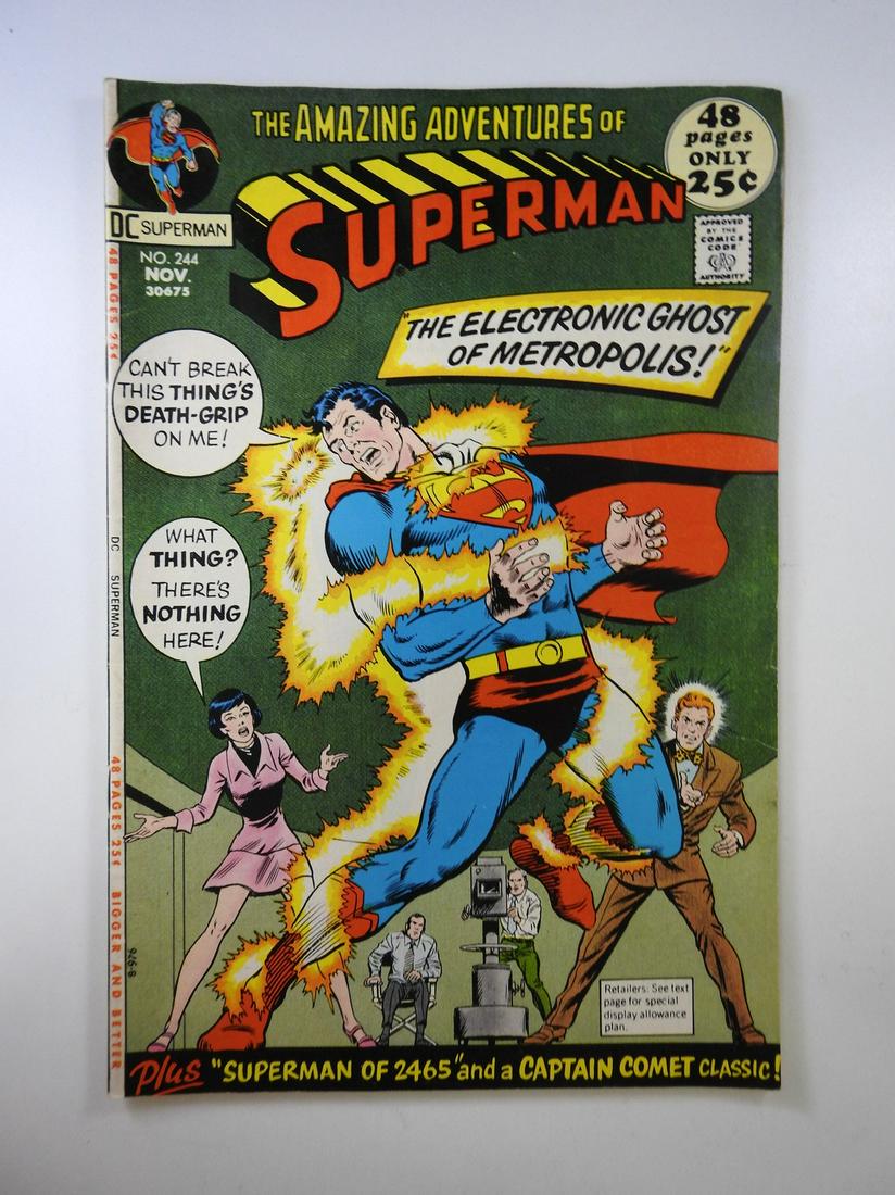 Superman #244: No Reserve! Superman #244: VG Shipping: Individual Comics: Flat-rate of $9.99 (1-8 comics) or $19.99 (9+ comics) to anywhere within the contiguous U.S. International: Foreign shipping rates are determ