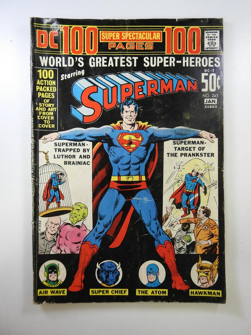 Superman #245: No Reserve! Superman #245: VG- Shipping: Individual Comics: Flat-rate of $9.99 (1-8 comics) or $19.99 (9+ comics) to anywhere within the contiguous U.S. International: Foreign shipping rates are deter