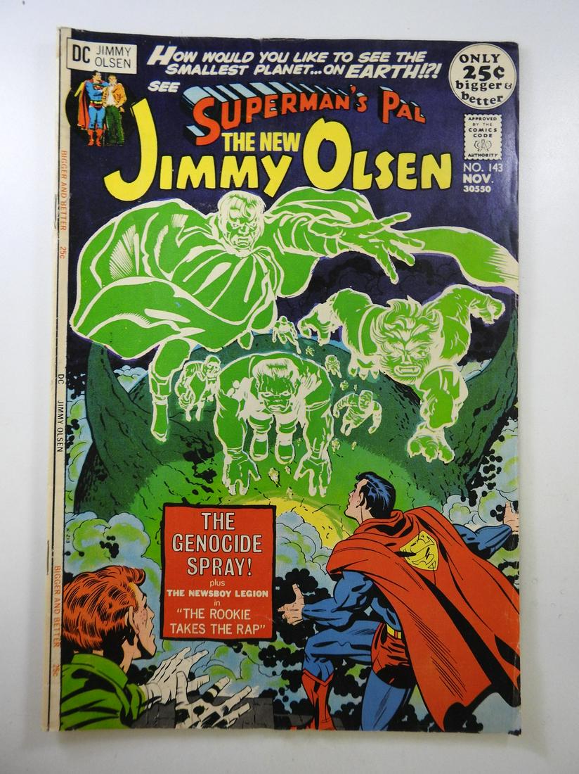 Superman's Pal Jimmy Olsen #143: No Reserve! Superman's Pal Jimmy Olsen #143: VG+ Shipping: Individual Comics: Flat-rate of $9.99 (1-8 comics) or $19.99 (9+ comics) to anywhere within the contiguous U.S. International: Foreign shippi