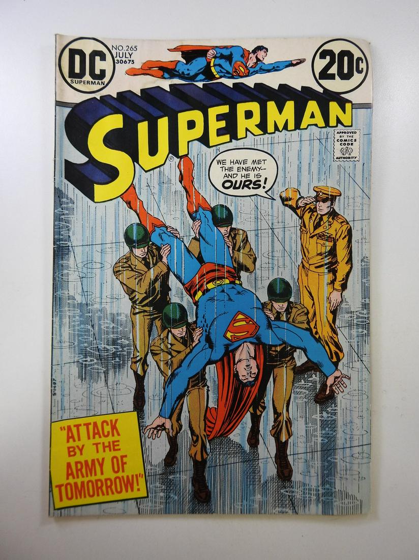 Superman #265: No Reserve! Superman #265: VG Shipping: Individual Comics: Flat-rate of $9.99 (1-8 comics) or $19.99 (9+ comics) to anywhere within the contiguous U.S. International: Foreign shipping rates are determ