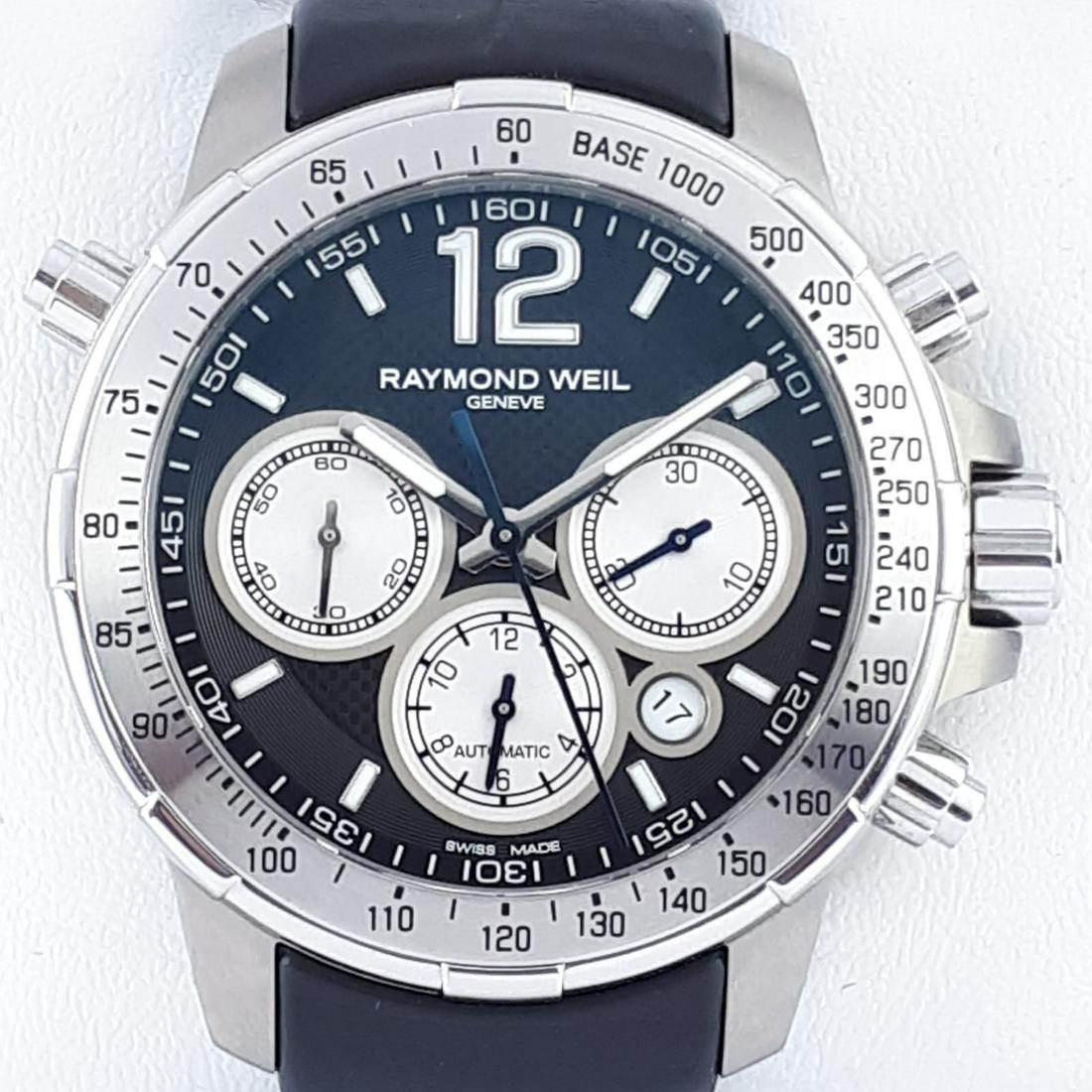 Raymond Weil - Nabucco Steel & Titanium Automatic: Brand:Raymond Weil Model:Nabucco Steel & Titanium Automatic Chronograph Reference Number:Ref:77700 Gender:Men Period:2011-pesent Movement:Automatic Case material:Steel Extras:Full set ( Guarantee Card