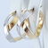 14K Yellow and White Gold - Earring