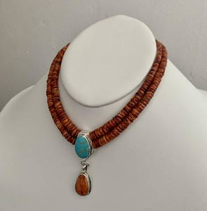 Orange Spiny Oyster Necklace - Ellouise Padilla