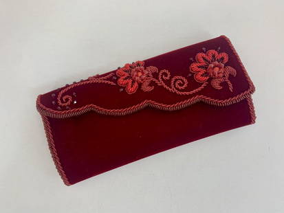 Carriers of Resilience - Leith Mahkena: Title: Carriers of ResilienceArtist's Name: Leith MahkenaDate/Period: 2019Materials: Red Velvet, Beads used: Miyuki Sz11 and 15 Seed Beads. Swarovski Crystals. Antique Embellishment BeadsDimensions: