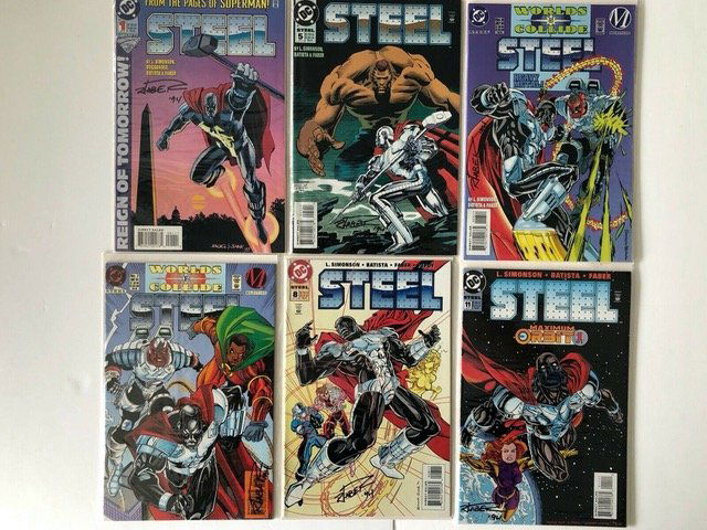 SIGNED Steel #1 VF 1994 DC Comic Book with COAs (1 of 3)
