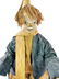 Vintage clown doll on wooden stand - mannequin - 5