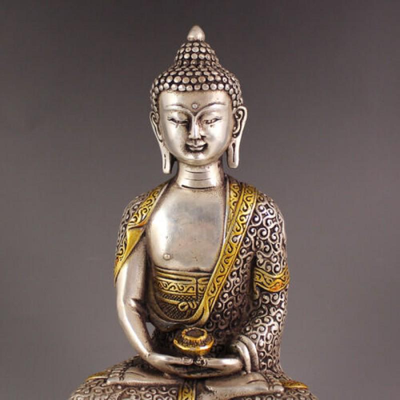 Tibet Copper Silver Gilt China Tibetan Buddhism Statue: Tibetan Buddhism Statue -- Sakyamuni Buddha Size: 205x120x80 mm (8,1x4,7x3,1 inch) Material: Copper Reserve: $95.00 Shipping: Domestic: Flat-rate of $9.00 to anywhere within the contiguous U.S. Intern