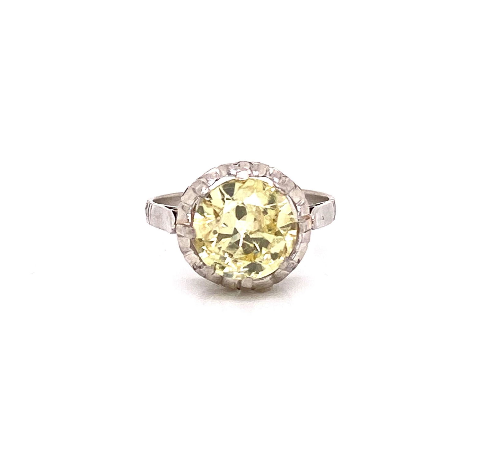 Platinum & Fancy Yellow Diamond 2.33 CT Ring. GIA (1 of 4)