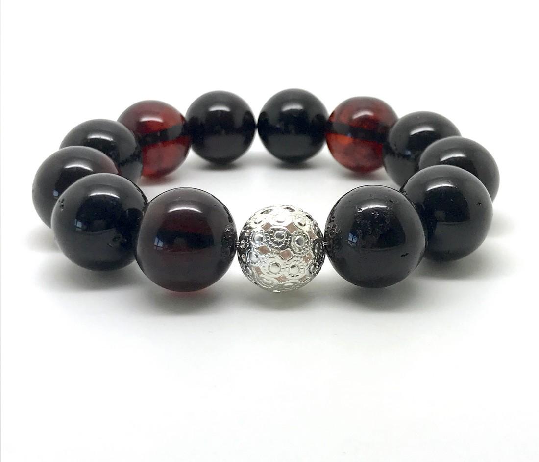 Unique and Outstanding Amber Bracelet made from Round (1 of 6)