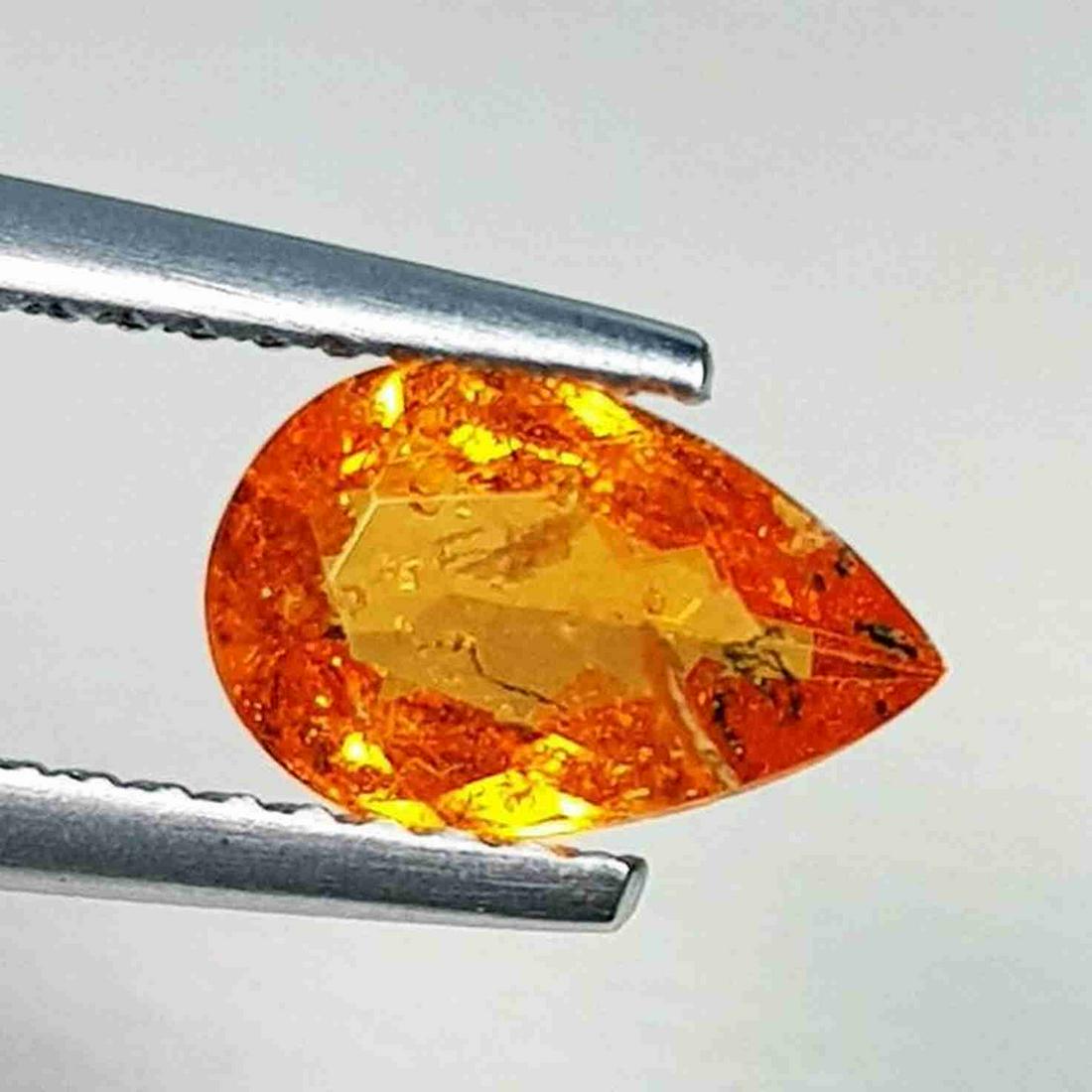 Natural Spessartite Garnet Pear Cut - 1.28 ct (1 of 5)