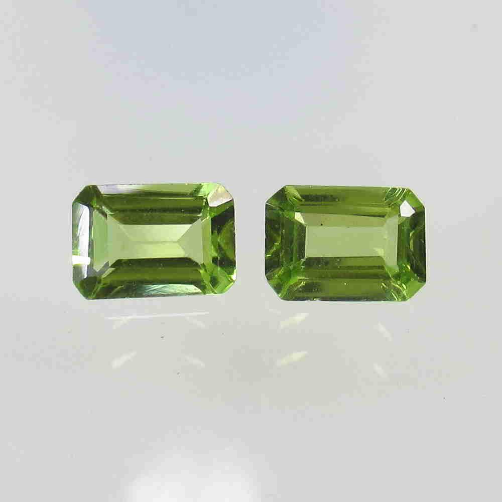 1.61 Ctw Natural Pakistan Peridot Octagon Pair: No Reserve! Title: 1.61 Ctw Natural Pakistan Peridot Octagon Pair Stone Clarity: VVS Gemstone: Peridot Carat Weight: 1.61 Size/Dimensions: 7.00 x 5.00 x 3.00 mm / 2 PC's Additional Information: Top Cl