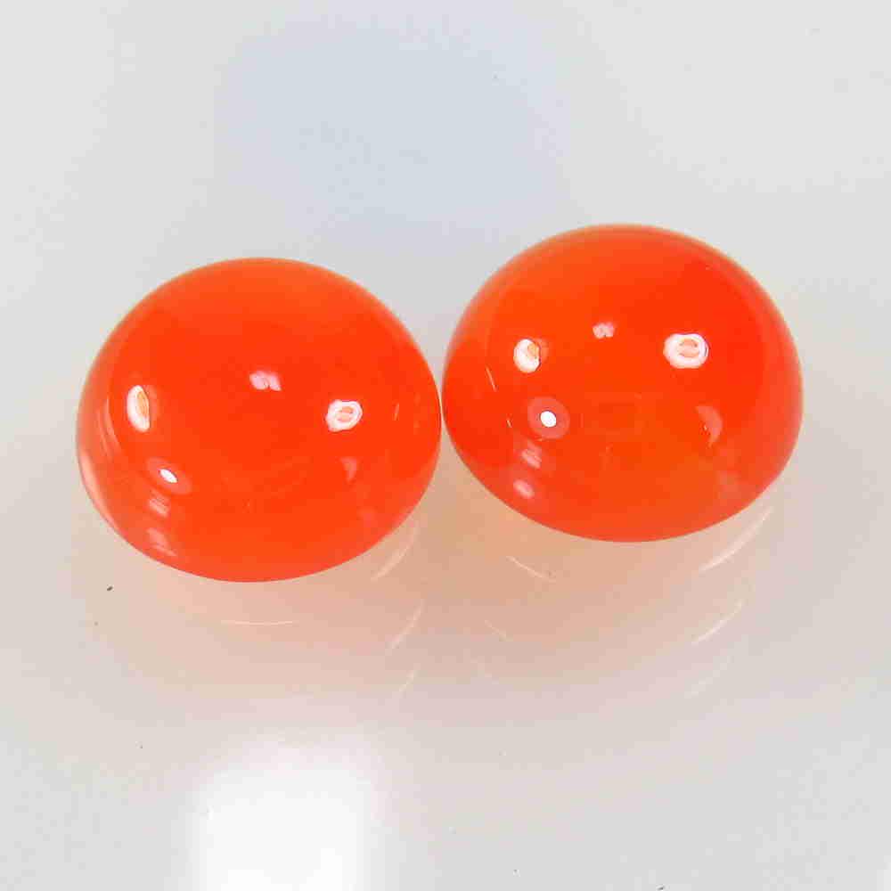 9.12 Ctw Natural Orange Carnelian Round Pair: No Reserve! Title: 9.12 Ctw Natural Orange Carnelian Round Pair Stone Clarity: Semi-Transparent Gemstone: Carnelian Carat Weight: 9.12 Size/Dimensions: 11.00 x 11.00 x 5.50 mm / 2 PC's Additional Info