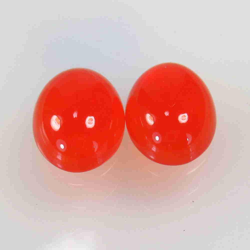 9.45 Ctw Natural Orange Carnelian Oval Pair: No Reserve! Title: 9.45 Ctw Natural Orange Carnelian Oval Pair Stone Clarity: Semi-Transparent Gemstone: Carnelian Carat Weight: 9.45 Size/Dimensions: 13.80 x 10.00 x 4.70 mm / 2 PC's Additional Infor