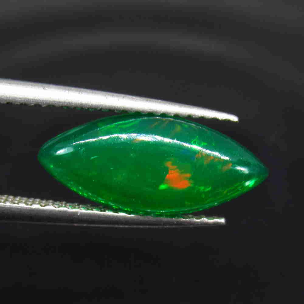 1.39 Ctw Natural Ethiopian Green Fire Opal Marquise Cab (1 of 2)