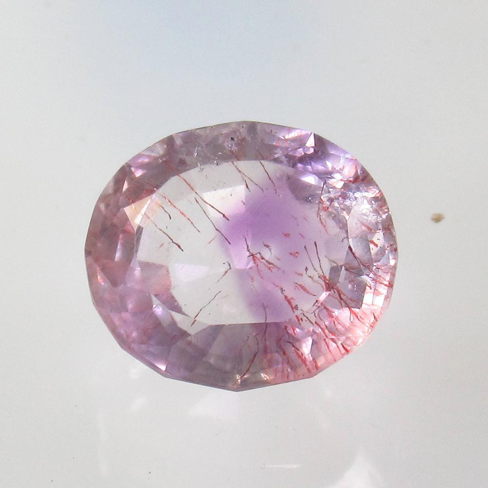 7.30 Ct Natural Purple Amethyst Rutile Quartz Oval Cut (1 of 2)