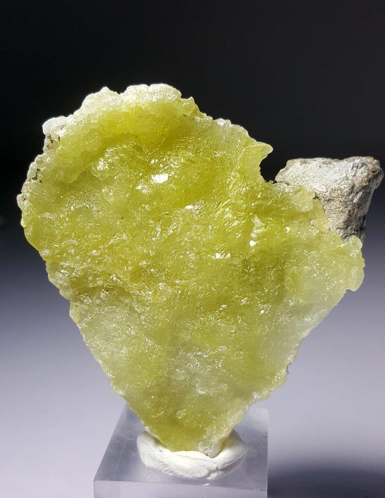 Lemon Yellow Beautiful Brucite Crystalwith Mother Rock: No Reserve! Title: Lemon Yellow Beautiful Brucite Crystalwith Mother Rock - 51.5 Grams - 69X60X24 mm Origin: Afghaistan Shipping: Domestic: Flat-rate of $23.00 to anywhere within the contiguous U.S. I