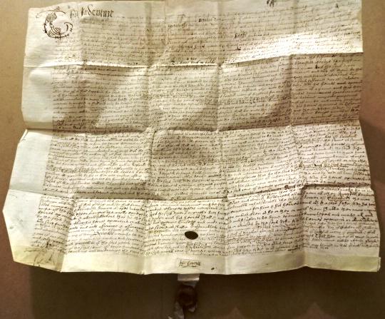 1612 English Vellum Deed Reign James I with Seal (1 of 4)