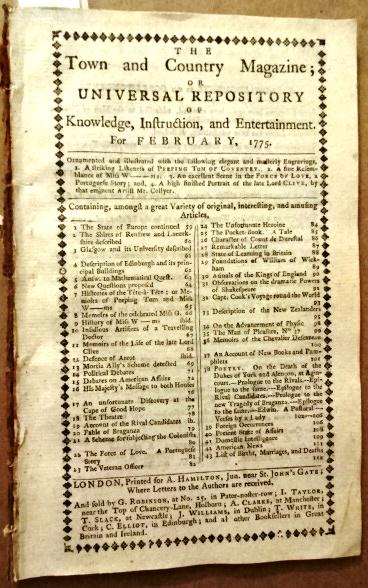 1775 Magazine Lord Clive America Capt Cook (1 of 5)