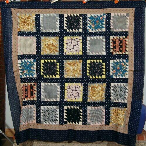 1890s Sawtooth Delectable Mountain Antique Quilt Top (1 of 1)