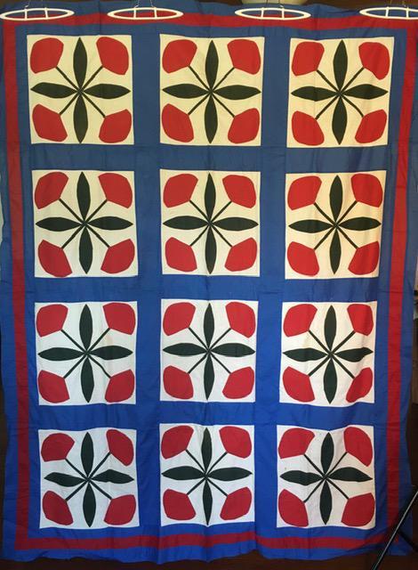 Rose Variation Antique Quilt Top- Folk Art Top (1 of 10)