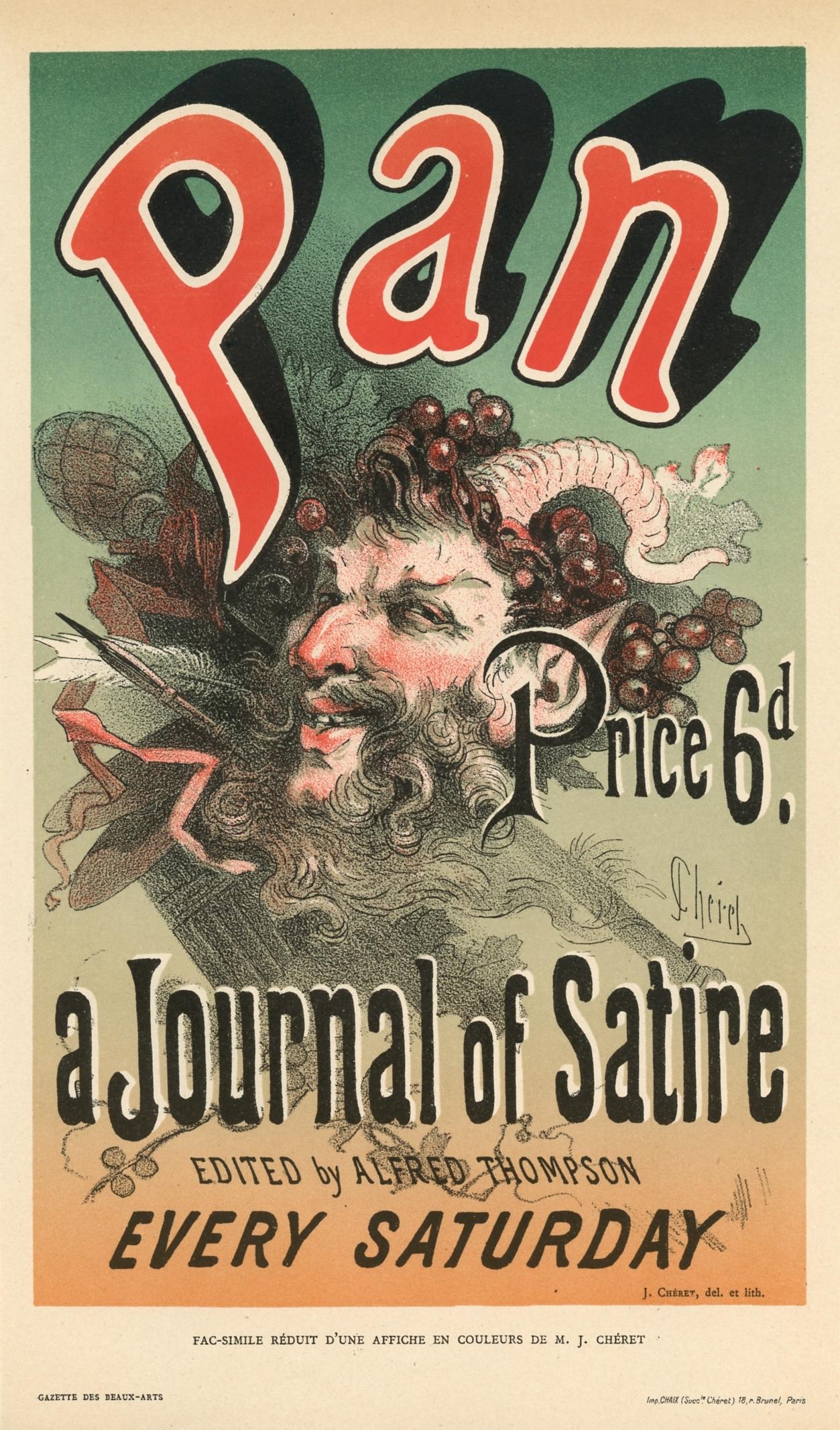Jules Cheret lithograph "Pan" (1 of 1)