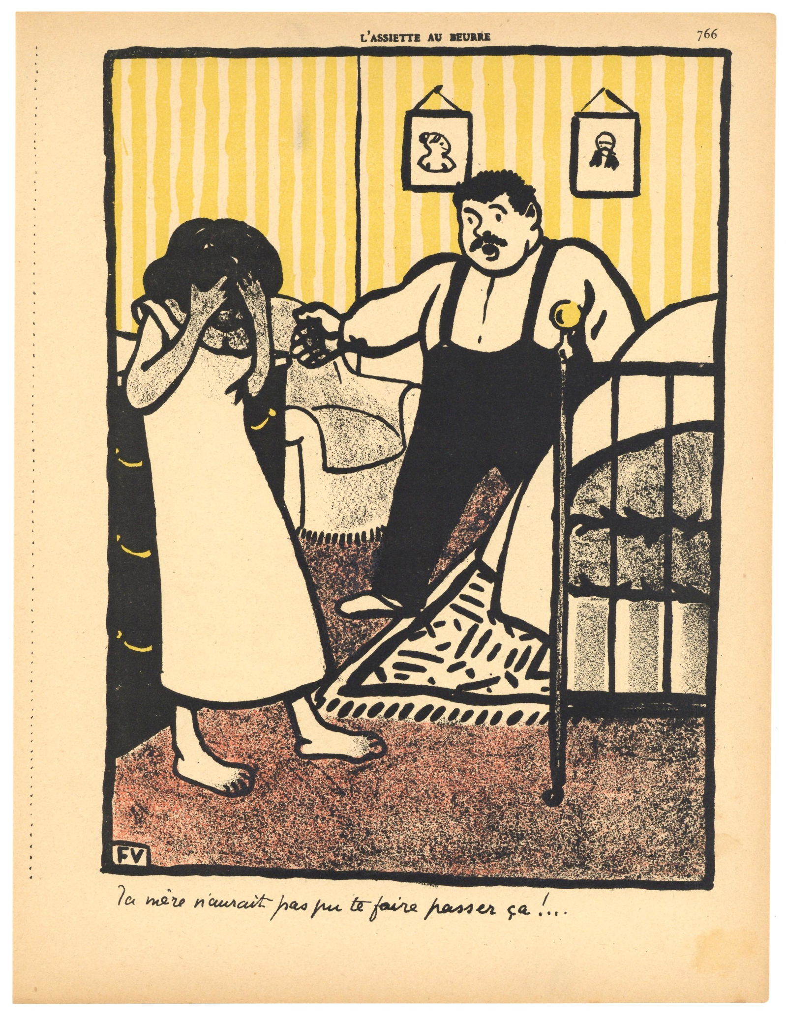 Felix Vallotton original lithograph "Crimes et (1 of 1)