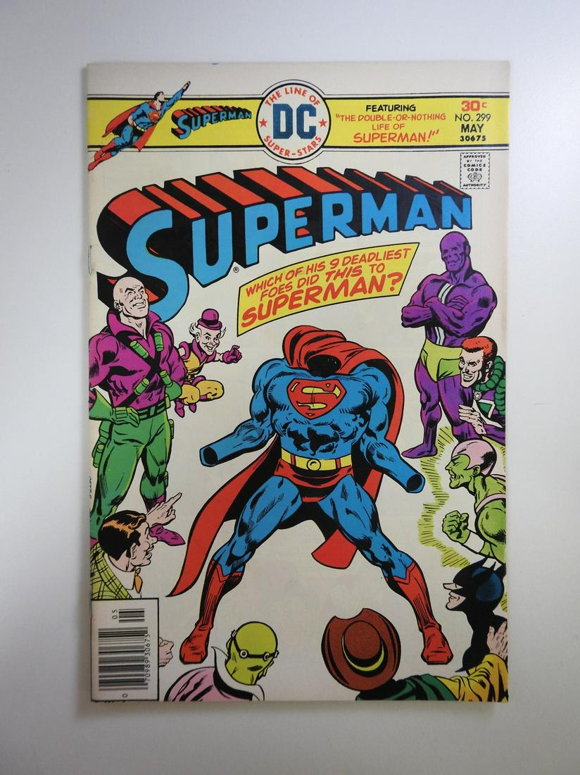 Superman #299: No Reserve! Superman #299. FN/VF Shipping: Individual Comics: Flat-rate of $9.99 (1-8 comics) or $19.99 (9+ comics) to anywhere within the contiguous U.S. International: Foreign shipping rates are det