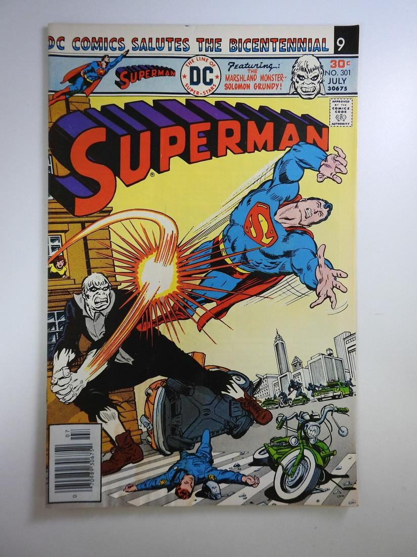 Superman #301: No Reserve! Superman #301. VG- Shipping: Individual Comics: Flat-rate of $9.99 (1-8 comics) or $19.99 (9+ comics) to anywhere within the contiguous U.S. International: Foreign shipping rates are deter