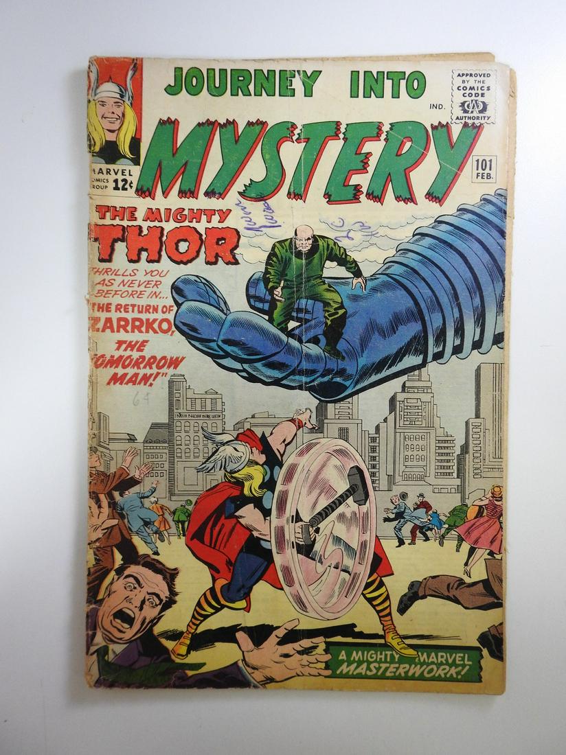 Journey Into Mystery #101: No Reserve! Journey Into Mystery #101. FR/GD Shipping: Individual Comics: Flat-rate of $9.99 (1-8 comics) or $19.99 (9+ comics) to anywhere within the contiguous U.S. International: Foreign shipping r