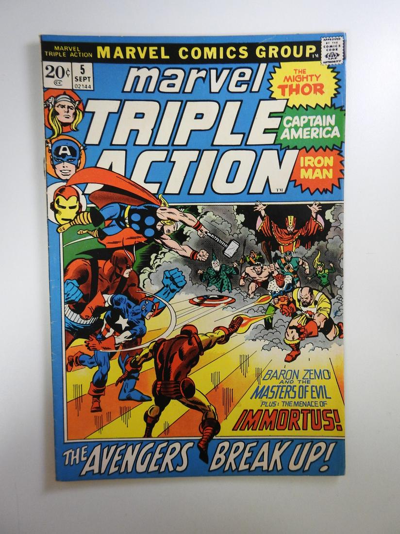 Marvel Triple Action #5: No Reserve! Marvel Triple Action #5. VG/FN Shipping: Individual Comics: Flat-rate of $9.99 (1-8 comics) or $19.99 (9+ comics) to anywhere within the contiguous U.S. International: Foreign shipping rat