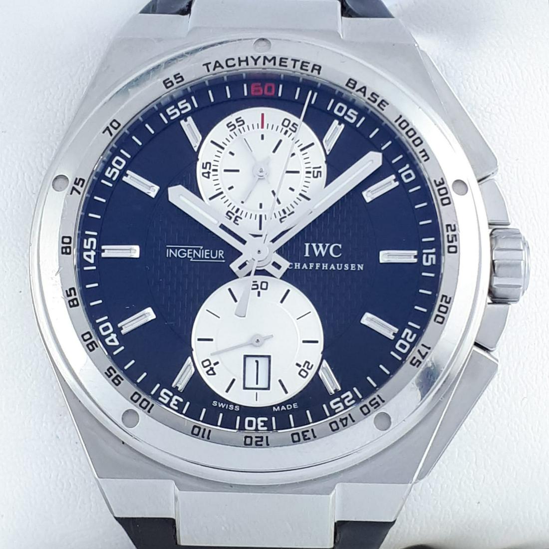 IWC - Ingenieur Chronograph Black Dial - Ref: IW3784 -: Brand:IWC Model:Ingenieur Chronograph Black Dial Reference Number: Ref: IW3784 Gender:Men Period:2011-present Movement:Automatic Case material:Steel Type:Chronograph wristwatch Shipped I