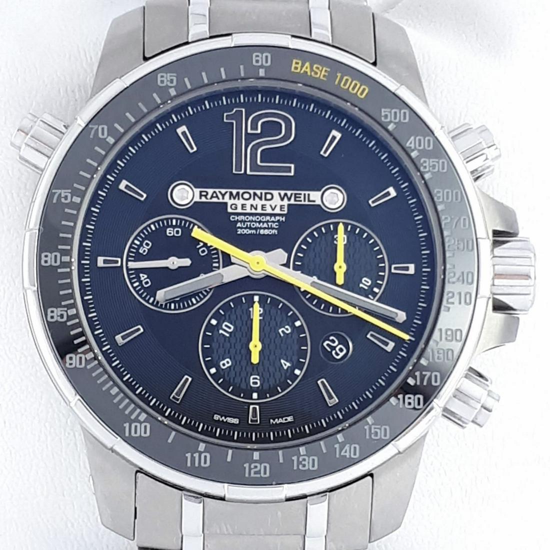 Raymond Weil - Nabucco Chronograph - 7850 - Men -: Brand: Raymond Weil Model: Nabucco Chronograph Reference Number: Ref: 7850 Gender: Men Period: 2011-present Movement: Automatic Case material: Steel Extras: Full set Type: Chronograph wr