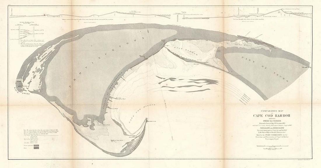 Comparative Map of Cape Cod Harbor Showing Physical (1 of 1)