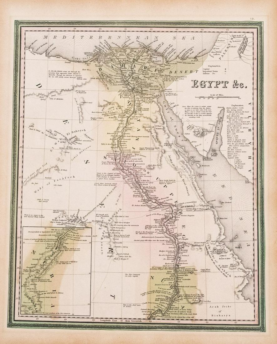 1836 Tanner Map of Egypt -- Egypt &c. (1 of 1)